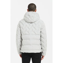 Doudoune zippée matelassée avec motifs différents