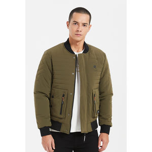 Bomber d'hiver design matelassé avec 4 poches