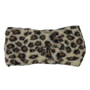 Bandeau d'hiver en fausse fourrure à motif de léopard - 12 pièces