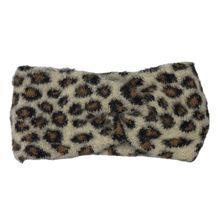 Bandeau d'hiver en fausse fourrure à motif de léopard - 12 pièces