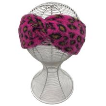 Bandeau d'hiver en fausse fourrure à motif de léopard - 12 pièces