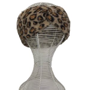 Bandeau d'hiver en fausse fourrure à motif de léopard - 12 pièces
