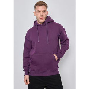 Grossiste de sweat homme avec capuche en coton et polyester uni à