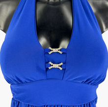 Top sans manches à dos nus avec orné de bijoux strass