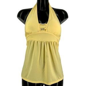 Top sans manches à dos nus avec orné de bijoux strass