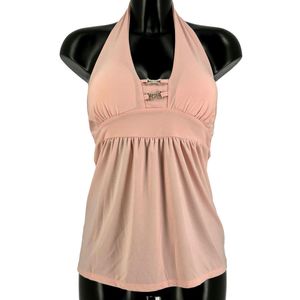 Top sans manches à dos nus avec orné de bijoux strass