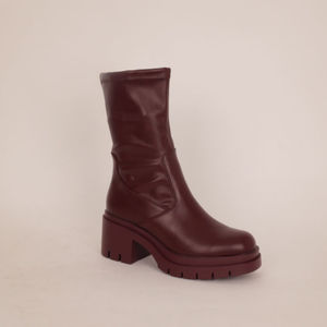 Bottes mi-mollets zippées avec talon et semelle crantée taille 36-41