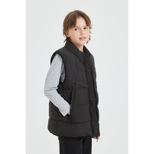 Doudoune sans manches en tissu déperlant matelassé