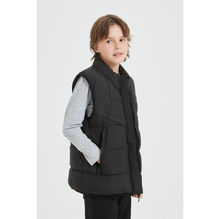 Doudoune sans manches en tissu déperlant matelassé