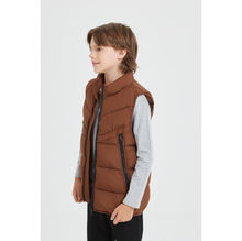 Doudoune sans manches en tissu déperlant matelassé