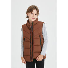 Doudoune sans manches en tissu déperlant matelassé