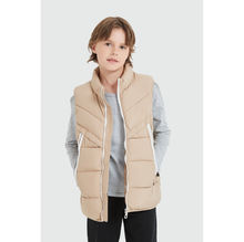 Doudoune sans manches en tissu déperlant matelassé