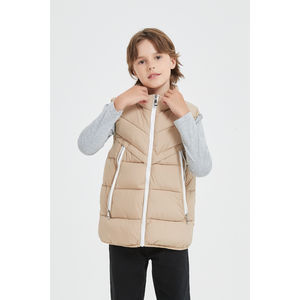 Doudoune sans manches en tissu déperlant matelassé