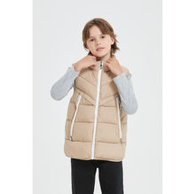 Doudoune sans manches en tissu déperlant matelassé