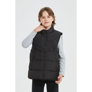 Doudoune sans manches en tissu déperlant matelassé