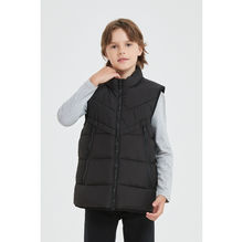 Doudoune sans manches en tissu déperlant matelassé