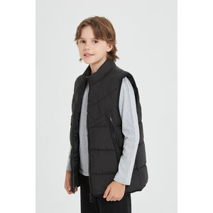 Doudoune sans manches en tissu déperlant matelassé