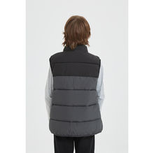 Doudoune sans manches en tissu déperlant matelassé Noir/Gris