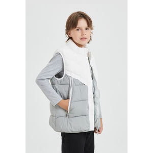 Doudoune sans manches en tissu déperlant matelassé bicolore