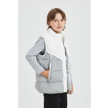 Doudoune sans manches en tissu déperlant matelassé bicolore