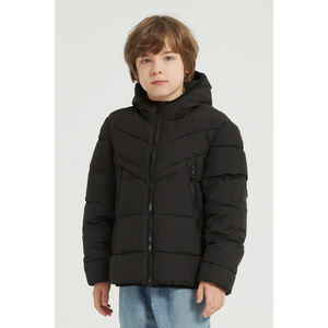 Doudoune bouffante avec capuche à 2 poches verticales très larges