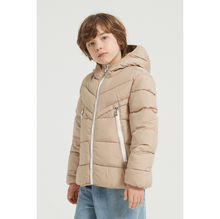 Doudoune bouffante avec capuche à 2 poches verticales très larges