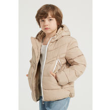 Doudoune bouffante avec capuche à 2 poches verticales très larges