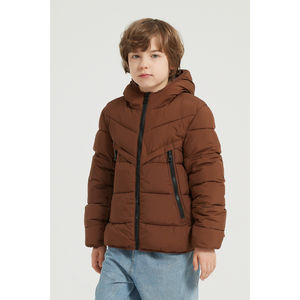 Doudoune bouffante avec capuche à 2 poches verticales très larges