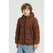 Doudoune bouffante avec capuche à 2 poches verticales très larges