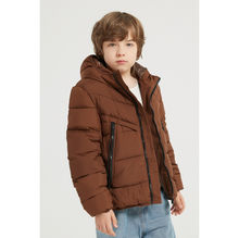 Doudoune bouffante avec capuche à 2 poches verticales très larges