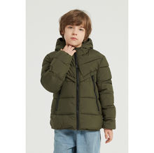 Doudoune bouffante avec capuche à 2 poches verticales très larges