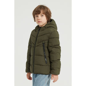 Doudoune bouffante avec capuche à 2 poches verticales très larges