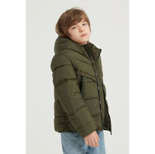 Doudoune bouffante avec capuche à 2 poches verticales très larges