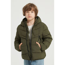 Doudoune bouffante avec capuche à 2 poches verticales très larges