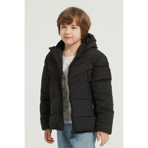 Doudoune bouffante avec capuche à 2 poches verticales très larges