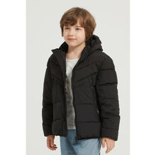 Doudoune bouffante avec capuche à 2 poches verticales très larges