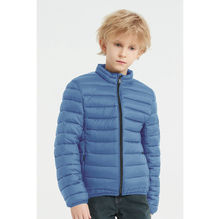 Doudoune enfant coupe courte tissu matelassé en fine bandes