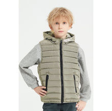 Doudoune pour enfant sans manche matelassée à capuche