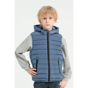 Doudoune pour enfant sans manche matelassée à capuche