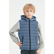 Doudoune pour enfant sans manche matelassée à capuche