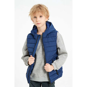 Doudoune pour enfant sans manche matelassée à capuche