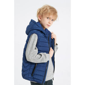 Doudoune pour enfant sans manche matelassée à capuche