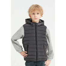 Doudoune pour enfant sans manche matelassée à capuche