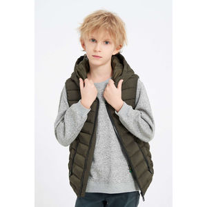 Doudoune pour enfant sans manche matelassée à capuche