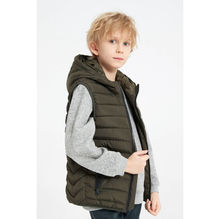 Doudoune pour enfant sans manche matelassée à capuche
