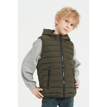 Doudoune pour enfant sans manche matelassée à capuche