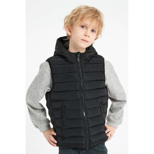 Doudoune pour enfant sans manche matelassée à capuche