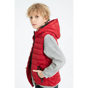 Doudoune pour enfant sans manche matelassée à capuche