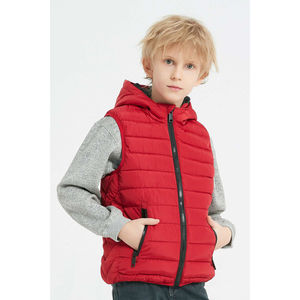 Doudoune pour enfant sans manche matelassée à capuche