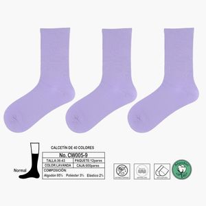 Chaussettes antibactériennes en coton sans couture anti-peluches